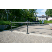 Aluminium ornamental bollard | series 495.01B | Cross barSteel tube � 33,7 mm, length: 2000 mm, hot-dip galvanizedand coated anthracite grey (metallic grey) Cross bar, includingaluminium connection sockets for straight horizontal position